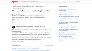 How to find someone's email using Facebook - Quora