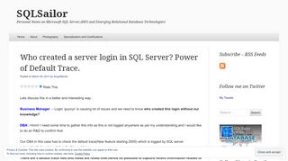 Who created a server login in SQL Server? Power of Default Trace ...