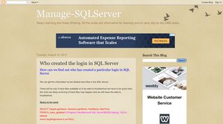 Manage-SQLServer: Who created the login in SQL Server