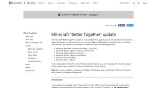 Minecraft “Better Together” update | Xbox & Windows Games