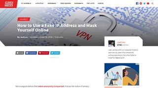 How to Use a Fake IP Address and Mask Yourself Online - MakeUseOf