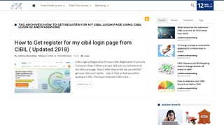 How to Get register for my cibil login page using CIBIL Login ID and ...