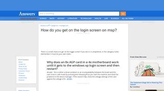 How do you get on the login screen on msp - Answers.com