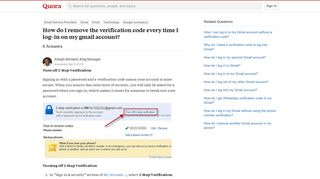 How to remove the verification code every time I log- in on my ...