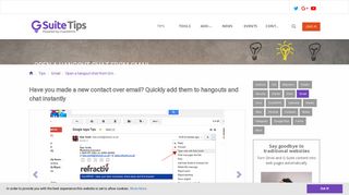 Open a hangout chat from Gmail - G Suite Tips