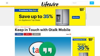 Connect with Gtalk Mobile to Keep in Touch - Lifewire