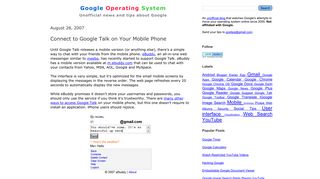 Connect to Google Talk on Your Mobile Phone