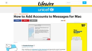 How to Add Accounts to Messages for Mac - Lifewire