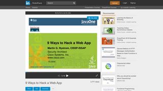 9 Ways to Hack a Web App - SlideShare