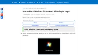 How to Hack Windows 7 Password With simple steps - MeraBheja