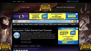 Eden Eternal Can't Connect — MMORPG.com Forums