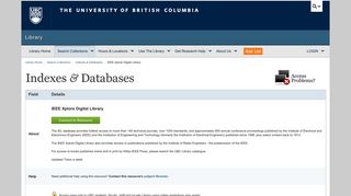 IEEE Xplore Digital Library - Indexes & Databases | UBC Library Index ...