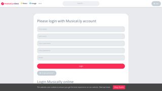 Please login with Musical.ly account