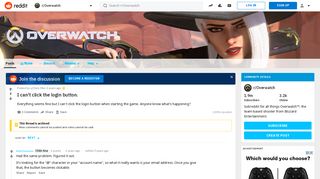 I can't click the login button. : Overwatch - Reddit