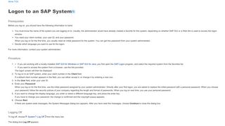 Logon to an SAP System - SAP Help Portal
