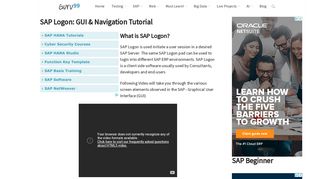 SAP Logon: GUI & Navigation Tutorial - Guru99
