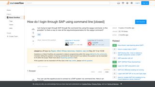 How do I login through SAP using command line - Stack Overflow