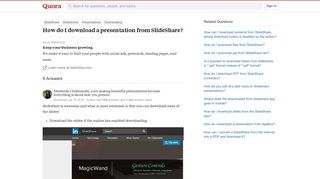 How to download a presentation from SlideShare - Quora
