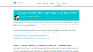 3 Ways to Bypass Windows 7/8/10 Login Password without Disk