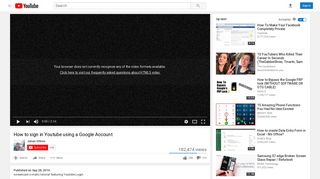 How to sign in Youtube using a Google Account - YouTube