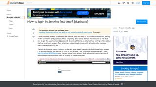 How to login in Jenkins first time? - Stack Overflow