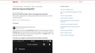 How to log out of Spotify - Quora