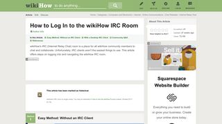 How to Log In to the wikiHow IRC Room: 10 Steps (with Pictures)