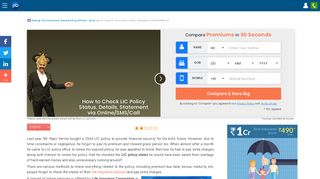 How to Check LIC Policy Status, Details, Statement via ... - Policybazaar