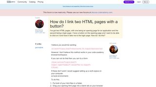 How do I link two HTML pages with a button? | Codecademy