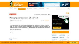 Managing user session in C# ASP.net - CodeProject