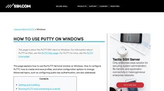 How to Use PuTTY on Windows | SSH.COM