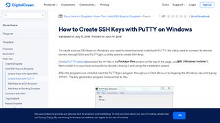How to Create SSH Keys with PuTTY on Windows :: DigitalOcean ...