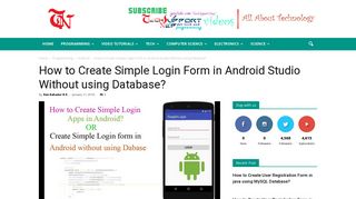 How to Create Simple Login Form in Android Studio Without using ...