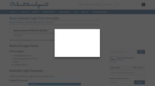 Basic Android Login Form Example - onlinetutorialspoint
