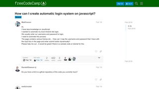 How can I create automatic login system on javascript? - The ...