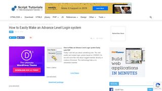 How to Easily Make an Advance Level Login system - Script Tutorials