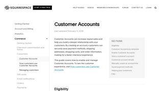 Customer Accounts – Squarespace Help