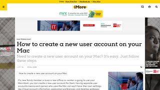 How to create a new user account on your Mac | iMore
