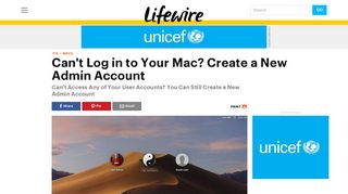 Can't Log In to Your Mac? Create a New Admin Account - Lifewire