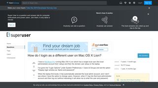 macos - How do I login as a different user on Mac OS X Lion ...