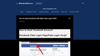 How to Hack Facebook with Make Fake Login PAGE - Hamza Haroon