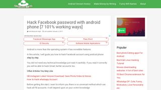 Hack Facebook password with android phone [7 101% working ways]