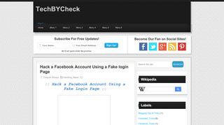 Hack a Facebook Account Using a Fake login Page ~ TechBYCheck