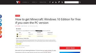 How to get Minecraft: Windows 10 Edition for free if you own the PC ...