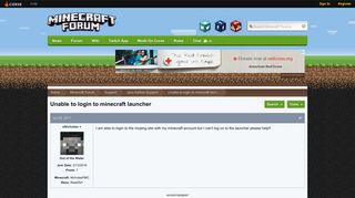 Unable to login to minecraft launcher - Java Edition Support ...