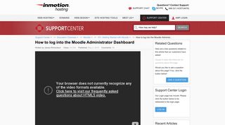 How to log into the Moodle Administrator Dashboard | InMotion Hosting