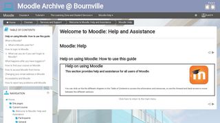 Moodle: Help: How to login to Moodle