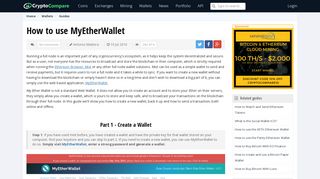 How to use MyEtherWallet | CryptoCompare.com