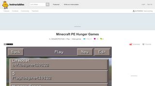 Minecraft PE Hunger Games: 3 Steps