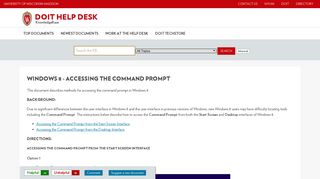 Windows 8 - Accessing the Command Prompt - Kb.wisc.edu…